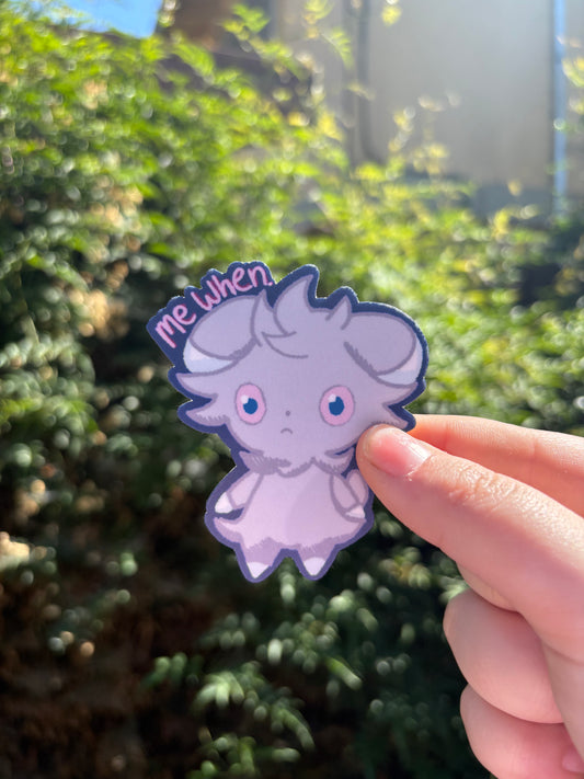 Pocket Creature "Me When" Sticker